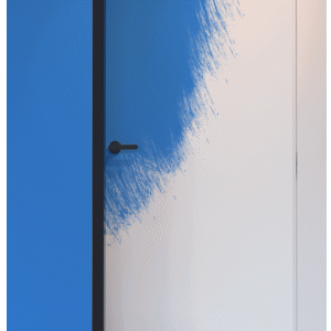 Primed Door Example For Painting In Blue Modern Interior Frameless Door by Belldinni