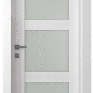Palladio 3 Lite Vetro Bianco Noble Modern Interior Door by Belldinni