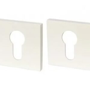 Modern Steel Front Door COVER PLATES CYLINDER ET USS WH-19, WHITE
