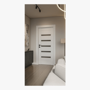 Leora Vetro Bianco Noble Modern Interior Door by Belldinni