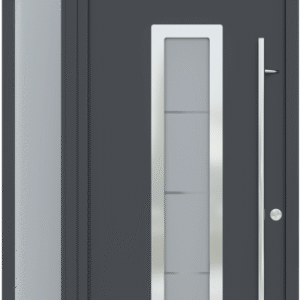 MODERN FRONT STEEL DOOR ARGOS ANTRACIT/WHITE 49 1/4" X 95 11/16" LHI + SIDELITE LEFT/TRANSOM